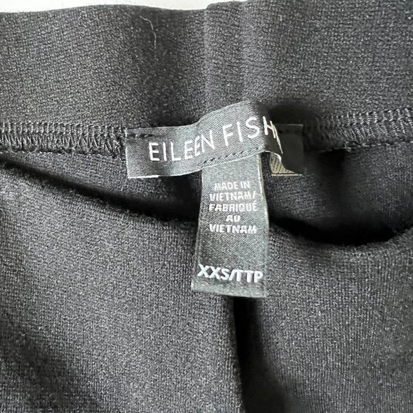 Eileen Fisher Black Stretch Crepe High Waisted Pants Size XXS - Picture 6 of 7